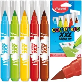 pisaki-flamastry-pedzelkowe-colorpeps-xxl-brush-tip-jumbo-maped-5-kolorow