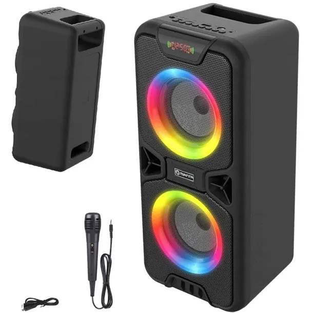 Głośnik Bluetooth Przenośny Bezprzewodowy z radiem Manta Karaoke USB AUX