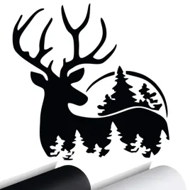 naklejka-grafika-na-samochod-sylwetka-jelenia-deer-las-15x15