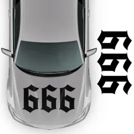 naklejka-grafika-na-samochod-maske-liczba-666-cyfry-numbers-45x845