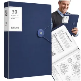 segregator-a4-dokumenty-organizer-koszulki-30-szt-granatowy-z-gumka-biuro