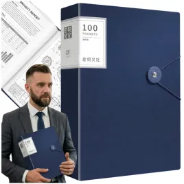 segregator-a4-dokumenty-koszulki-100-szt-organizer-biuro-szkola-granatowy