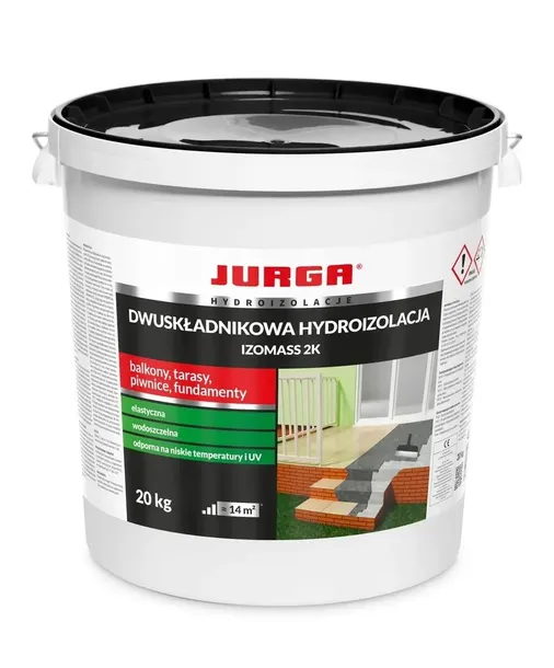 HYDROIZOLACJA DWUSKŁADNIKOWA 20KG ZAPRAWA USZCZELNIAJĄCA TARASY BALKONY