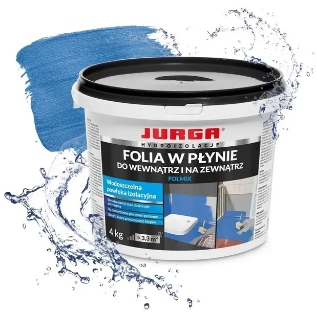 FOLMIX FOLIA W PŁYNIE JURGA HYDROIZOLACJA ŁAZIENKA KUCHNIA BALKON 4 kg
