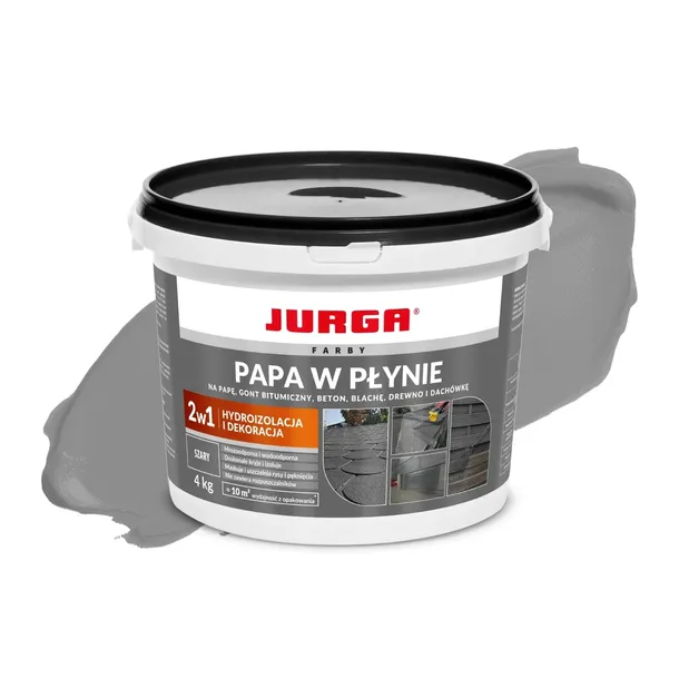 PAPA W PŁYNIE SZARA 4KG – DACH TARAS FUNDAMENT BALKON HYDROIZOLACJA