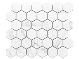 mozaika-ceramiczna-heksagon-classic-carrara-mat-marmur
