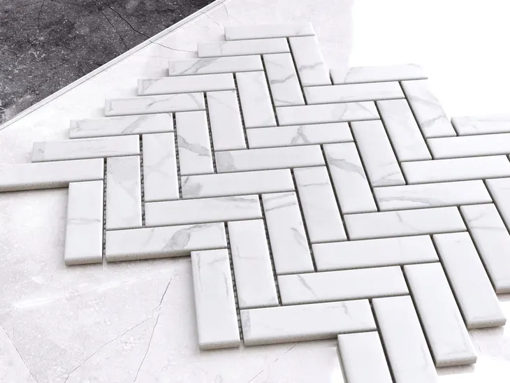 mozaika-ceramiczna-mini-chevron-herringbone-carrara-mat-stan-nowy