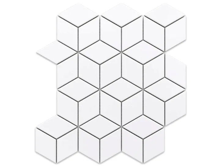 mozaika-ceramiczna-diamond-romb-biala-matowa