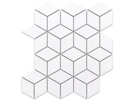 mozaika-ceramiczna-diamond-romb-biala-matowa
