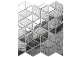 mozaika-szklana-triangle-diamond-silver-srebrna