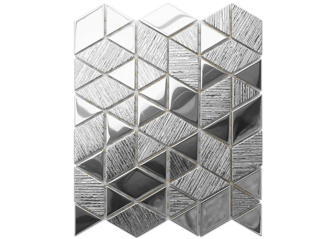 mozaika-szklana-triangle-diamond-silver-srebrna