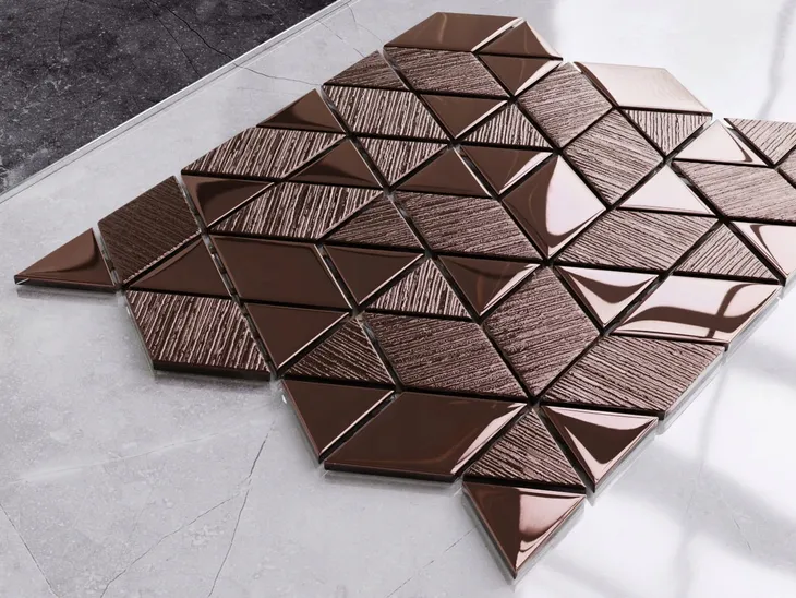 mozaika-szklana-triangle-diamond-copper-brown-stan-nowy