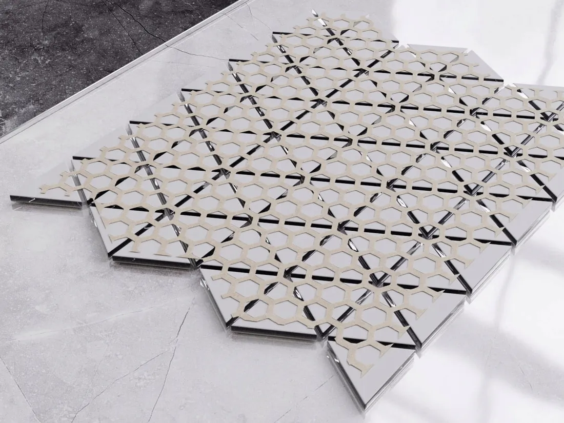 mozaika-szklana-triangle-blanket-silver-chrom