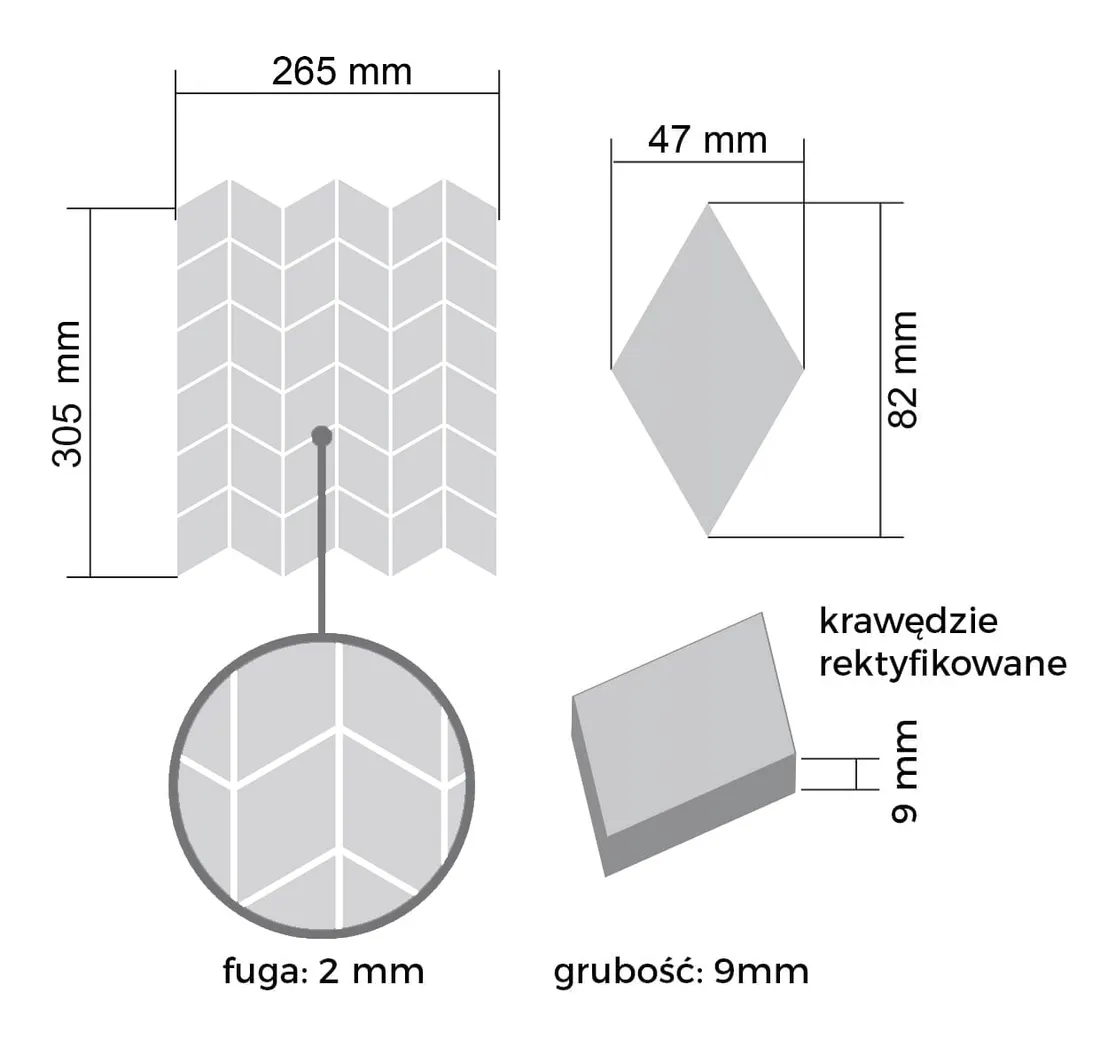 mozaika-gresowa-chevron-romb-jasna-szara-polysk-stan-nowy