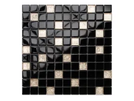 mozaika-szklana-czarna-nero-zlota-venus-gold-30x30