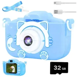 aparat-cyfrowy-kompaktowy-dla-dzieci-niebieski-kotek-karta-pamieci-32gb