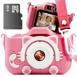 kamera-dla-dzieci-aparat-fotograficzny-roz-kotek-karta-8gb-smycz-zestaw
