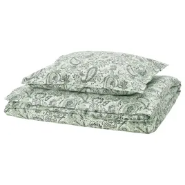 ikea-rodgersia-poszwa-na-koldre-i-poszewka-zielony-bialy-150x200-50x60-cm