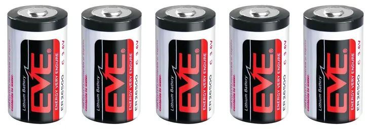 5x Bateria ER26500 EVE 3.6V C LS26500 SL-770 SB-C02