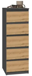 komoda-5-szuflad-40-cm-antracyt-artisan-malwina-ts-5-kolorow