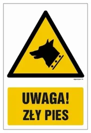 uwaga-zly-pies-225x150-tabliczka-ostrzegawcza-plyta-wodoodporna-przylepce