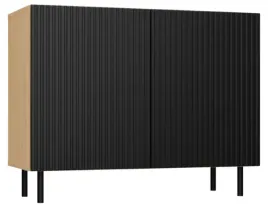 komoda-2d-ryflowana-100-cm-czarna-kamika-slim-ts-3-kolory