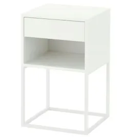ikea-vikhammer-stolik-nocny-bialy-40x39-cm