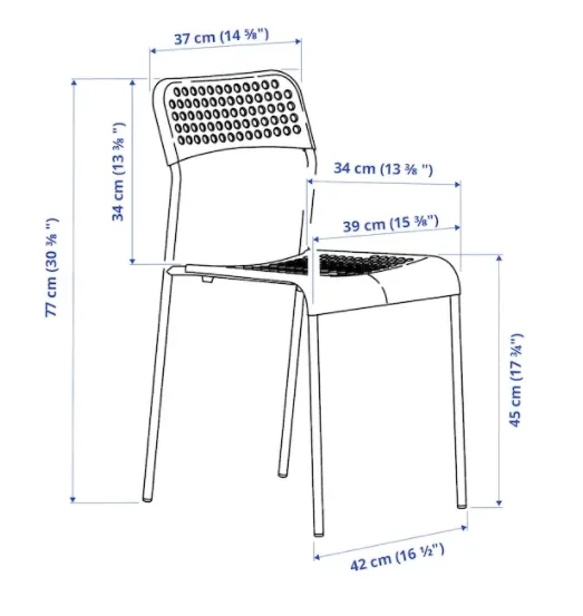 krzeslo-ikea-bialy-1-szt