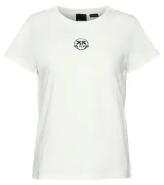 t-shirt-damski-pinko-bialy-z-logo-xl