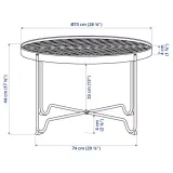 stol-ikea-metal-okragly-krokholmen-kolor-bezowy