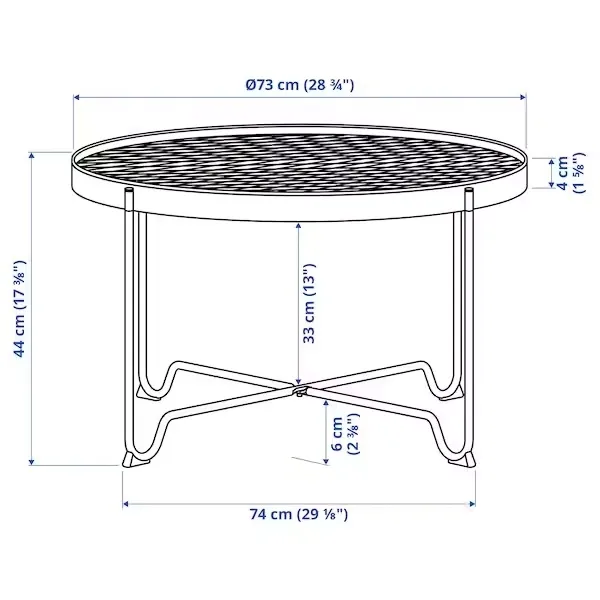stol-ikea-metal-okragly-krokholmen-stan-nowy