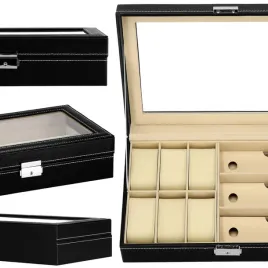 szkatulka-na-zegarki-30x20x8cm-czarno-kremowy-ekoskora-organizer-z-przegro