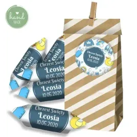 krowki-personalizowane-podziekowania-w-torebce-kraft-chrzest-roczek