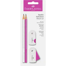 olowek-sparkle-sleeve-bialy-rozowy-temperowka-gumka-blister-faber-castell