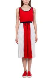 sukienka-damska-tommy-hilfiger-twill-fandf-pleated-plisowana