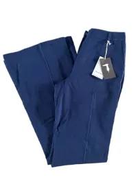 spodnie-damskie-trussardi-viscose-wool-dzwony-w-kant-granatowe