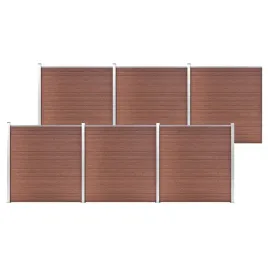 ogrodzenie-do-ogrodu-wpc-1045-x-186-cm-brazowe