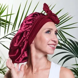 satynowy-czepek-wiazany-bonnet-yeye-bordo