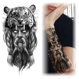 tatuaz-zmywalny-tymczasowy-wodny-mroczny-wojownik-tygrys