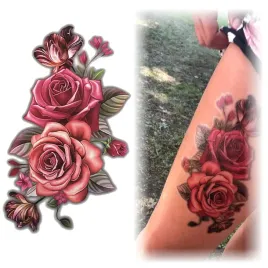 tatuaz-zmywalny-tymczasowy-wodny-damski-czerwone-roze