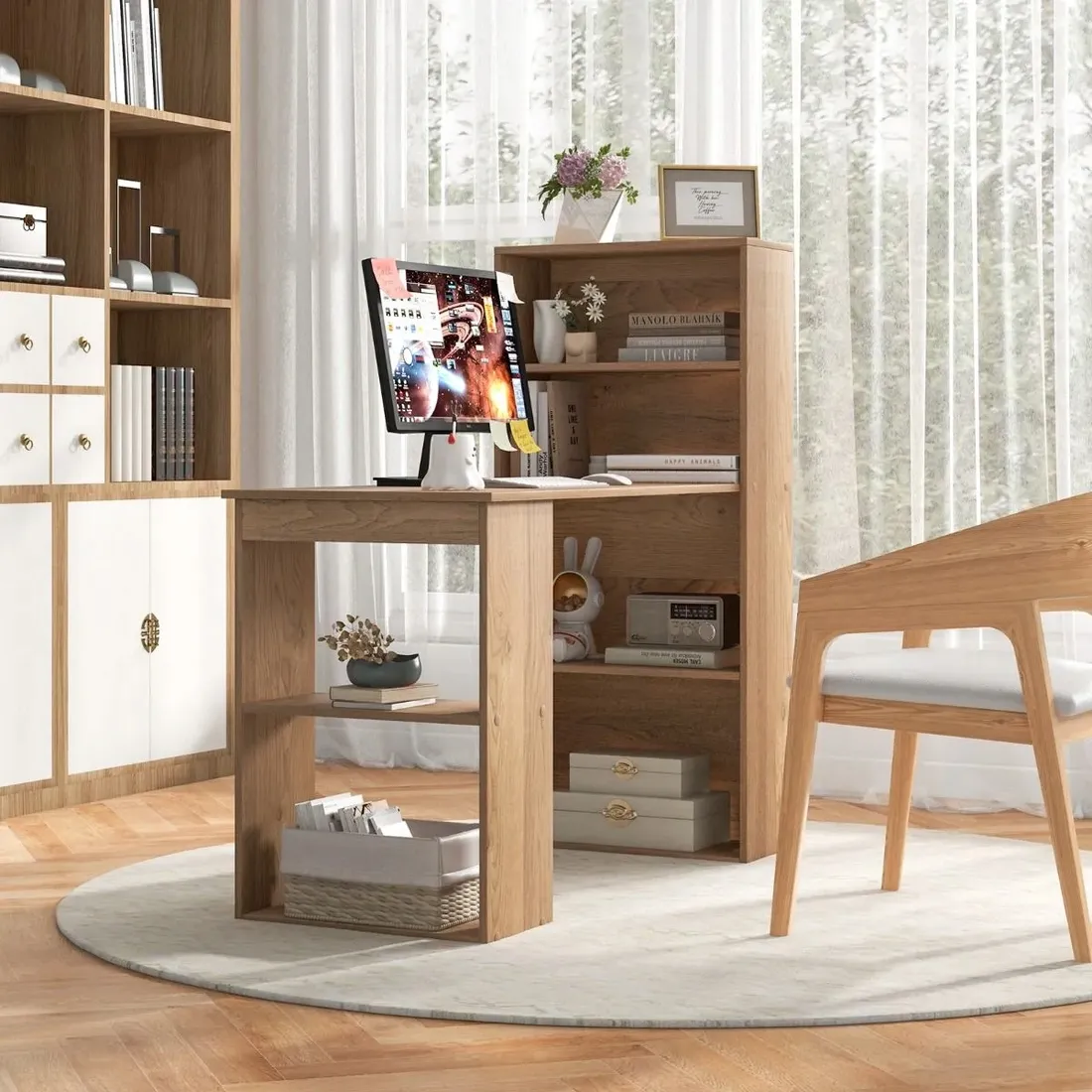 biurko-komputerowe-z-regalem-122cm-stan-nowy