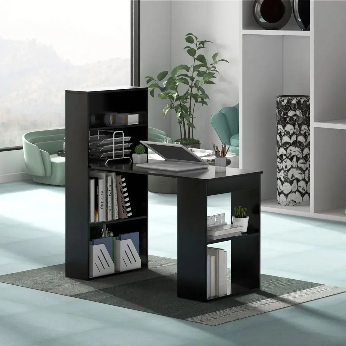 biurko-komputerowe-z-regalem-122cm-stan-nowy