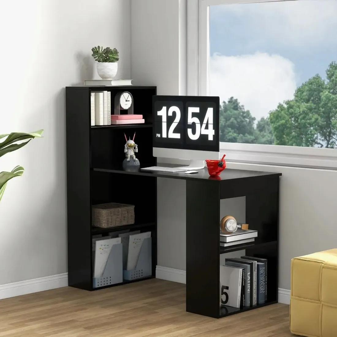 biurko-komputerowe-z-regalem-122cm