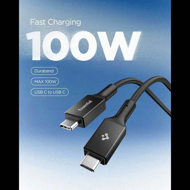 kabel-spigen-eb10015cc-essential-usb-c-cable-100w-150cm-black-stan-opakowania-oryginalne