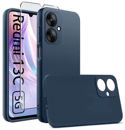 etui-do-xiaomi-redmi-13c-5g-silikonowe-matowe-szklo-ochronne-9h
