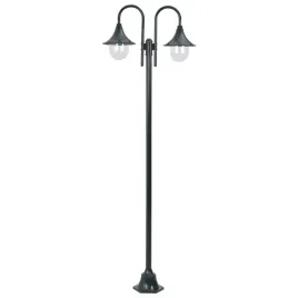 latarnia-ogrodowa-2-punktowa-220-cm-e27-ciemnozielona