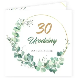 zaproszenia-urodziny-30-eukaliptus-beauty-15x15-cm-8-szt