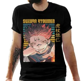 koszulka-meska-czarna-z-nadrukiem-anime-sukuna-ryoumen-jujutsu-kaisen-xx