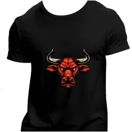 koszulka-meska-czarna-nadruk-czerwony-byk-4xl