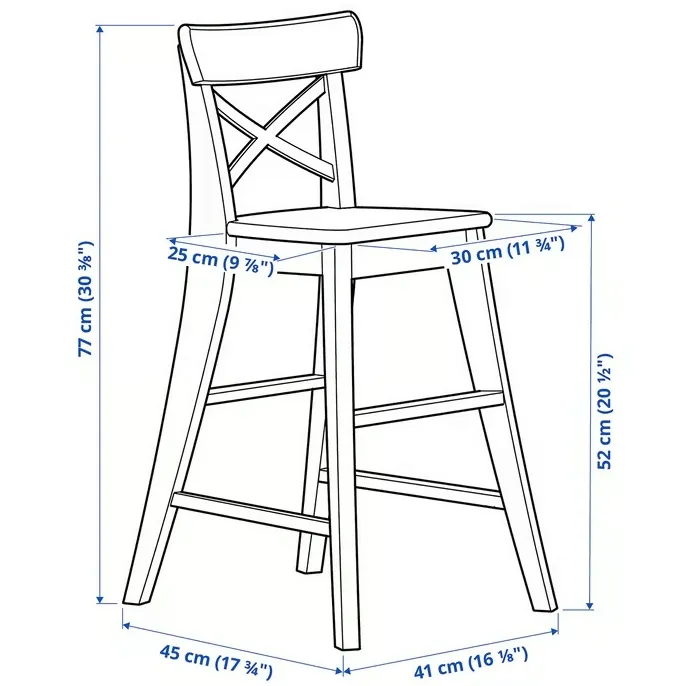 ikea-ingolf-krzeslo-dzieciece-biale